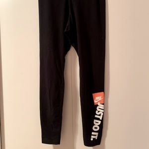 Size large Nike just do it black leggings